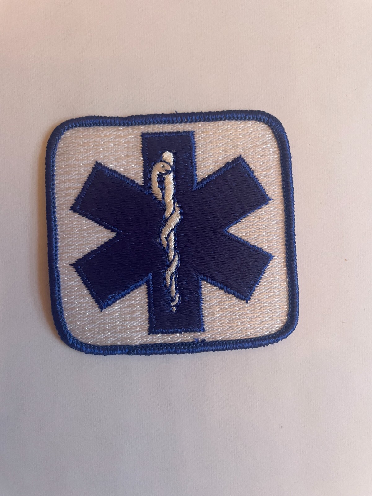 NEW Square Paramedic EMT Medic White and Blue sew on Patch
