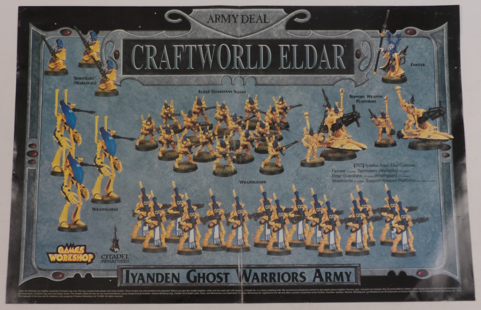 Warhammer 40K Iyanden Ghost Warriors Army Deal 20" x 12" Promo Poster - 2000