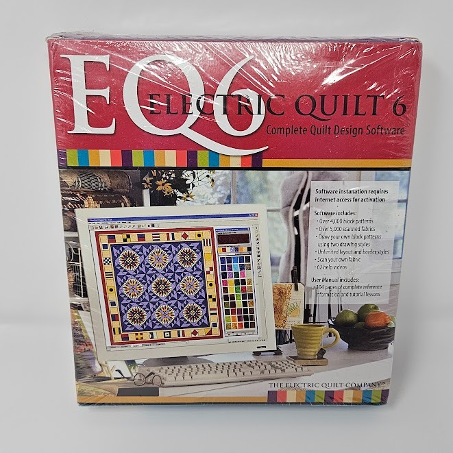 2006 Electric Quilt 6 EQ6 Complete Quilt Design Software CD-ROM Windows XP NEW