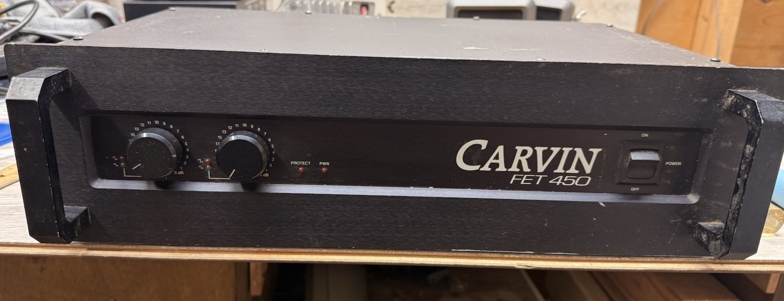 CARVIN MOSFET FET 450 Power Amplifier Rack Mount 450 Watts - Parts/Repair Only