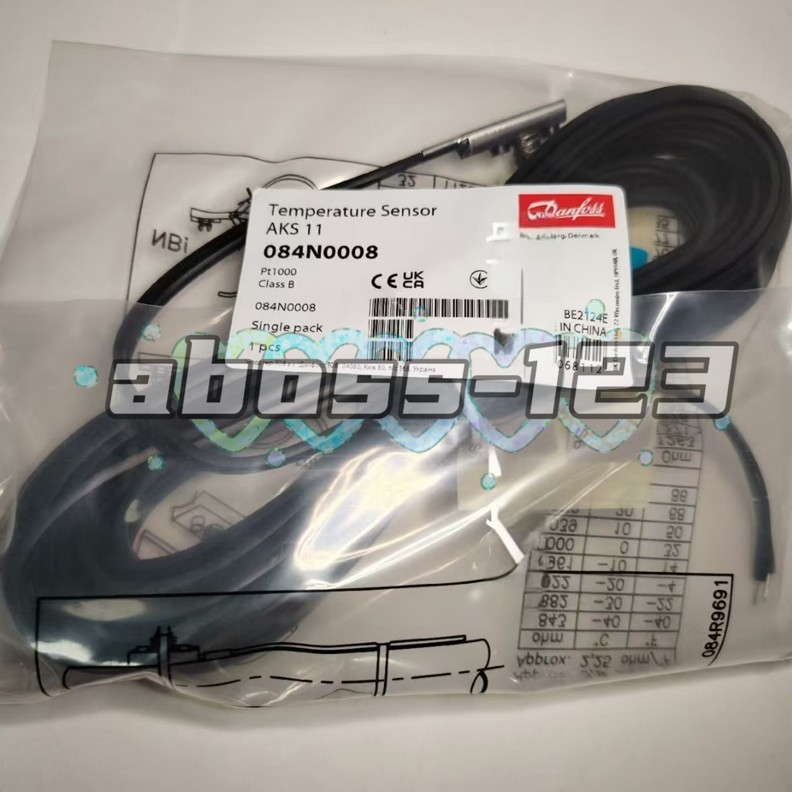 Danfoss 084N0008 AKS11 temperature sensor#1pcs New In Box
