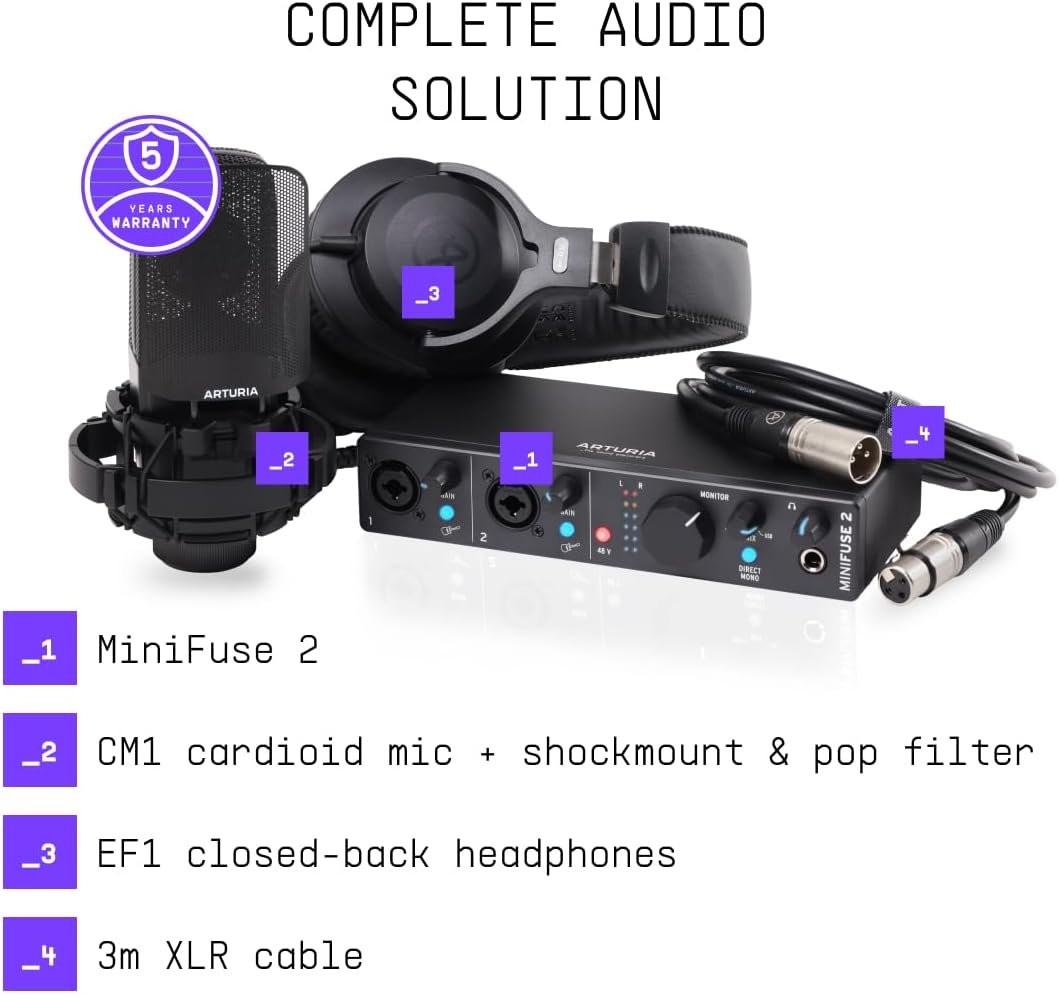Arturia Minifuse Recording Pack - Black