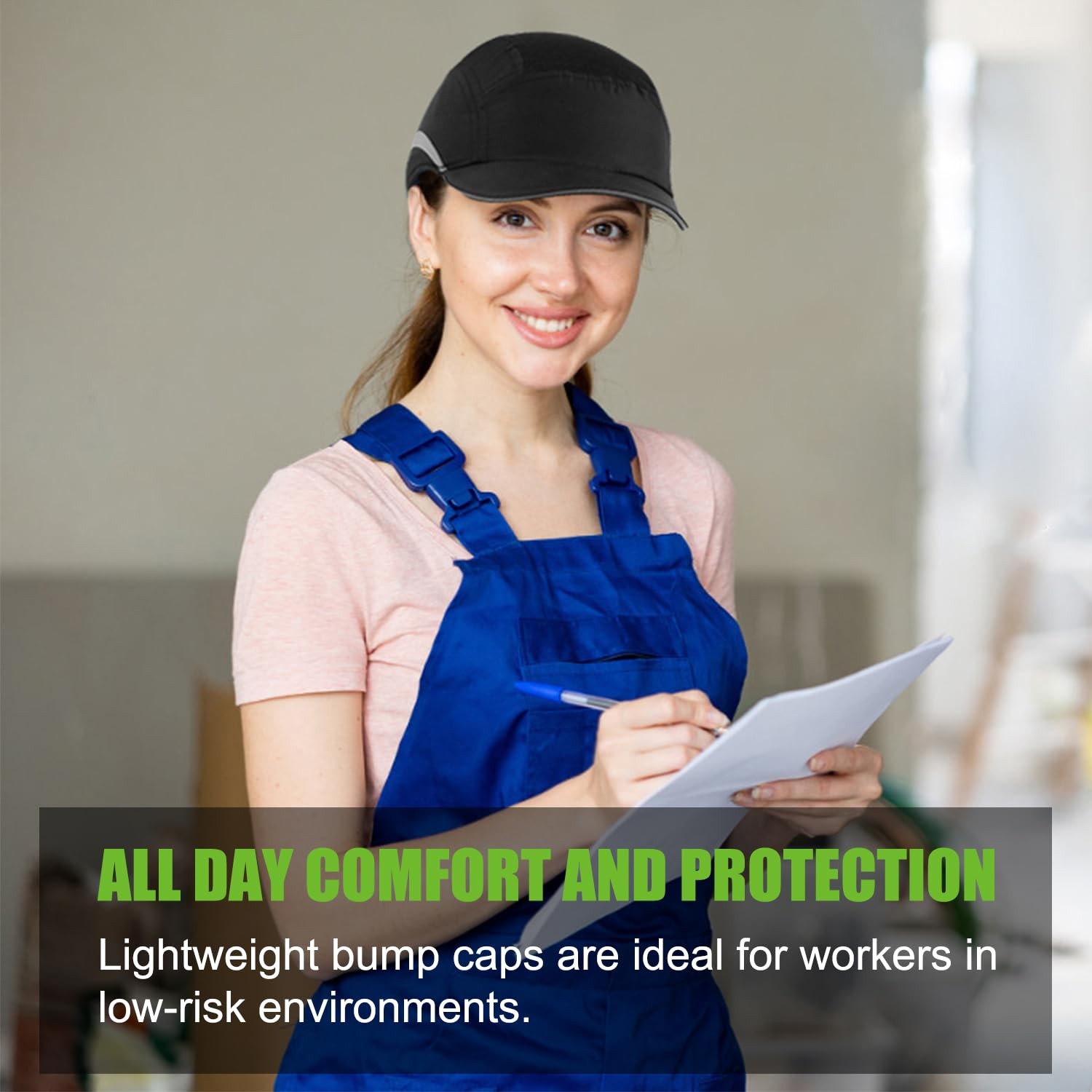 Green Devil Safety Bump Cap Super Lightweight Breathable Baseball Cap Style