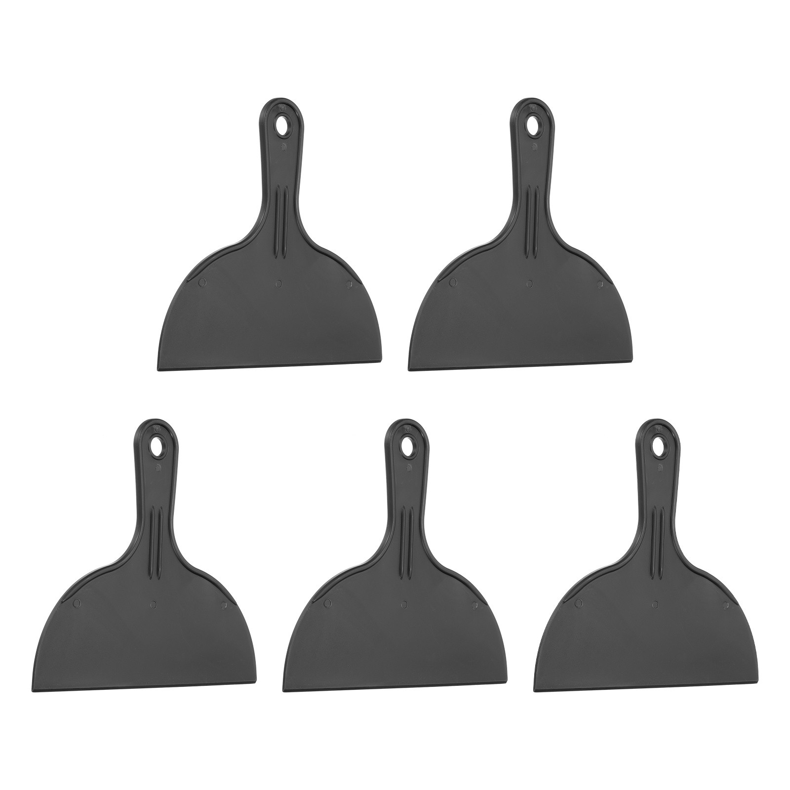 5pcs Putty Knife 8" Width Flexible Plastic Putty Knife Paint Scraper Black