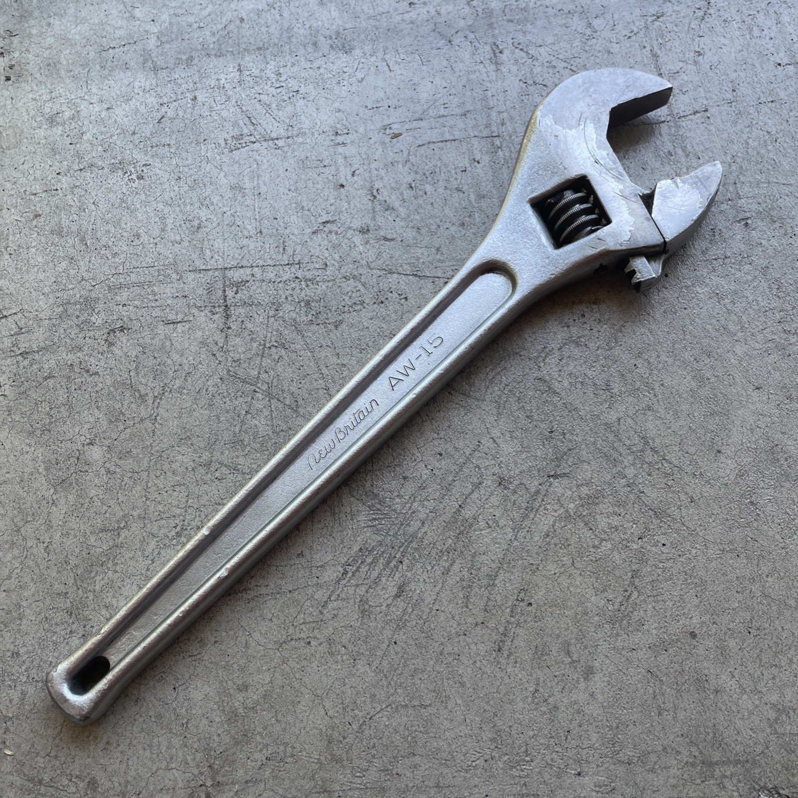 Vintage New Britain 15" Adjustable Wrench AW-15