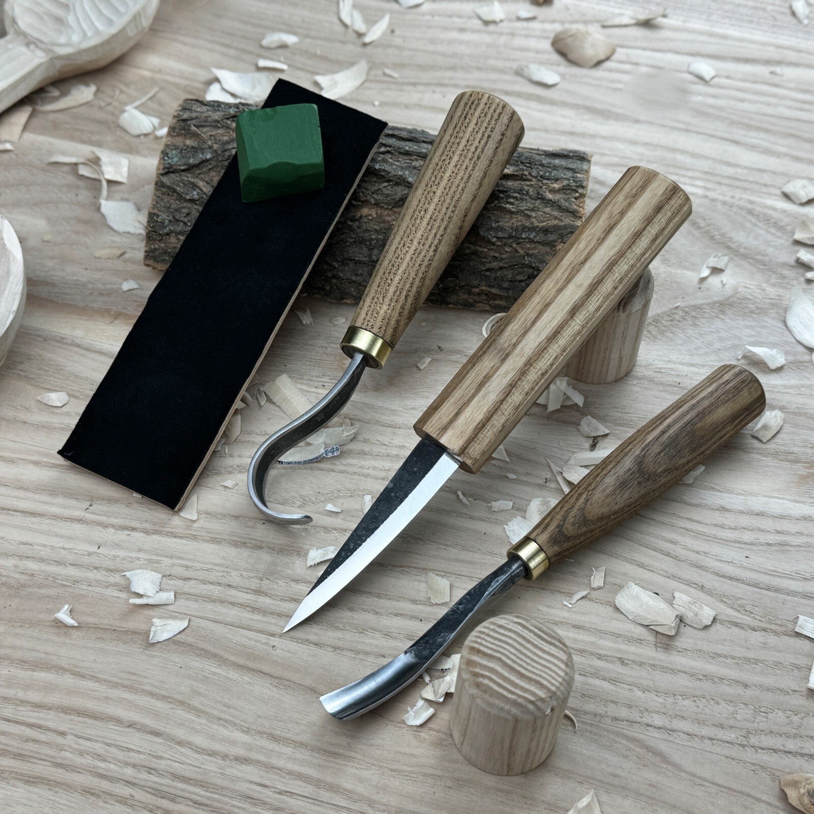 Wood Carving Kit – Forged Tools with Ergonomic Handles, Sharpening Set & Case