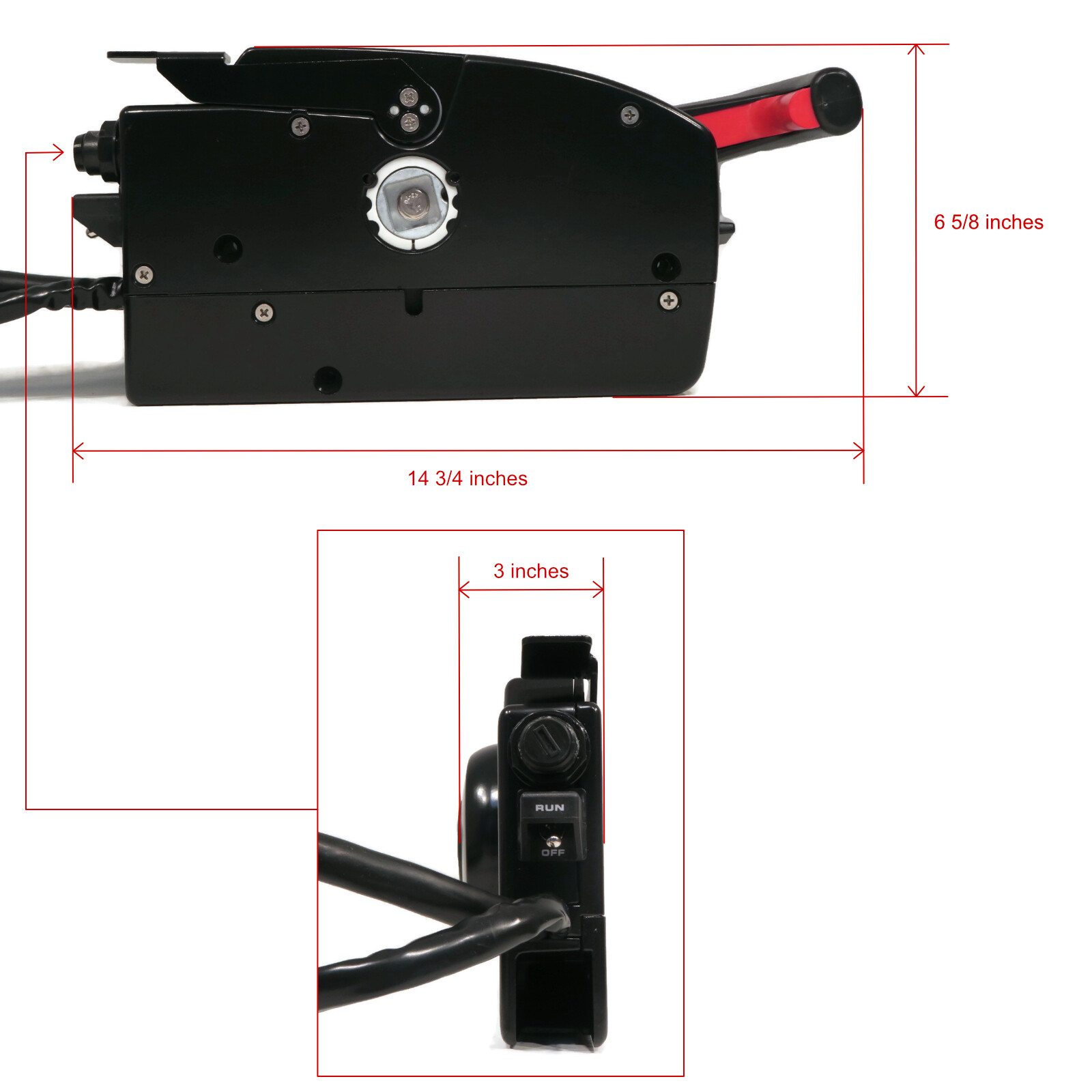Side Mount Remote Control for Mercury, Mercruiser 881170A13, 8M0178536 Assembly