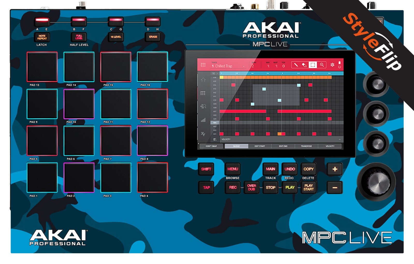 AKAI MPC Live Skin | Blue Camo | Protective Decal | StyleFlip Skins