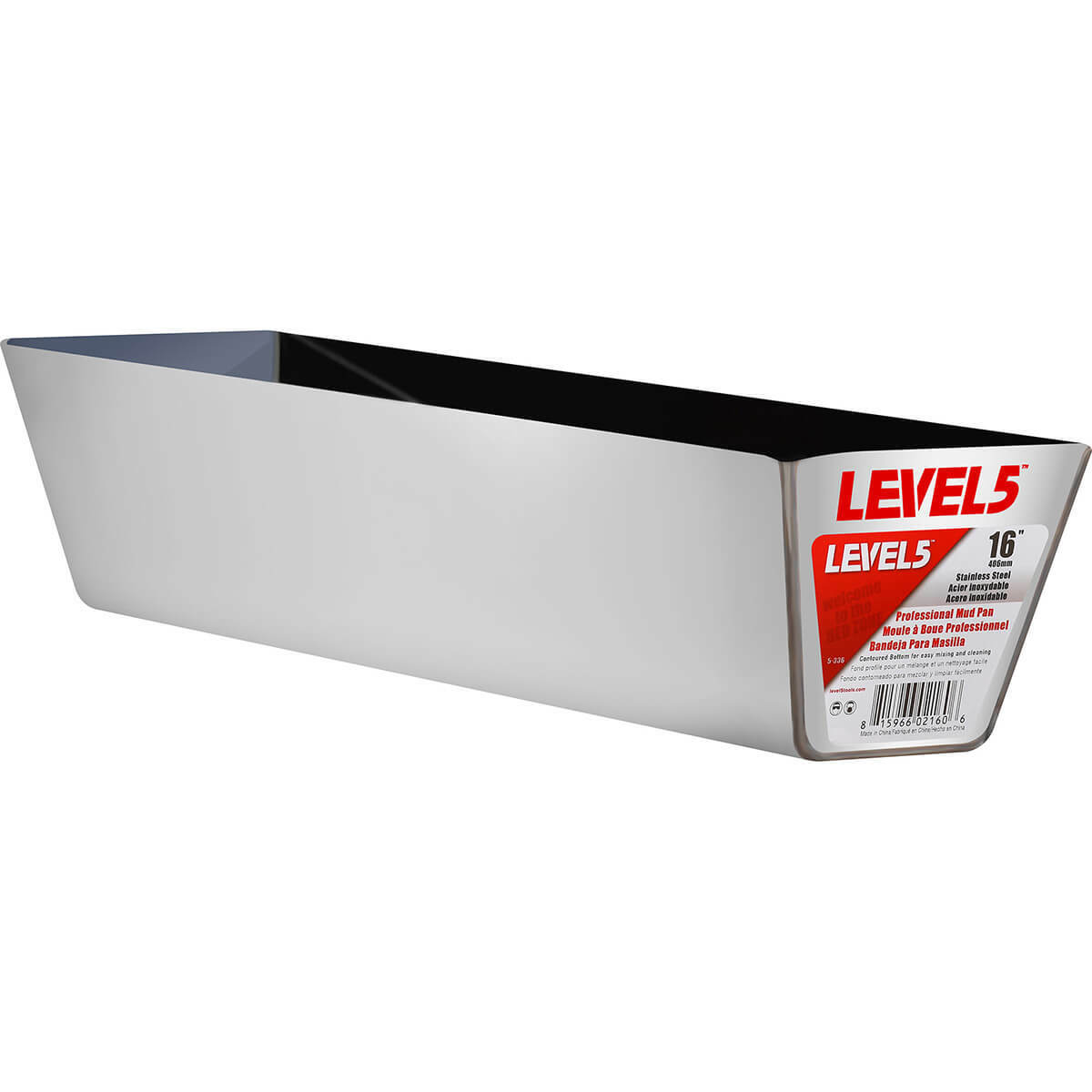 16" Drywall Mud Pan Stainless Steel HeliArc Welded | LEVEL5 | 5-336