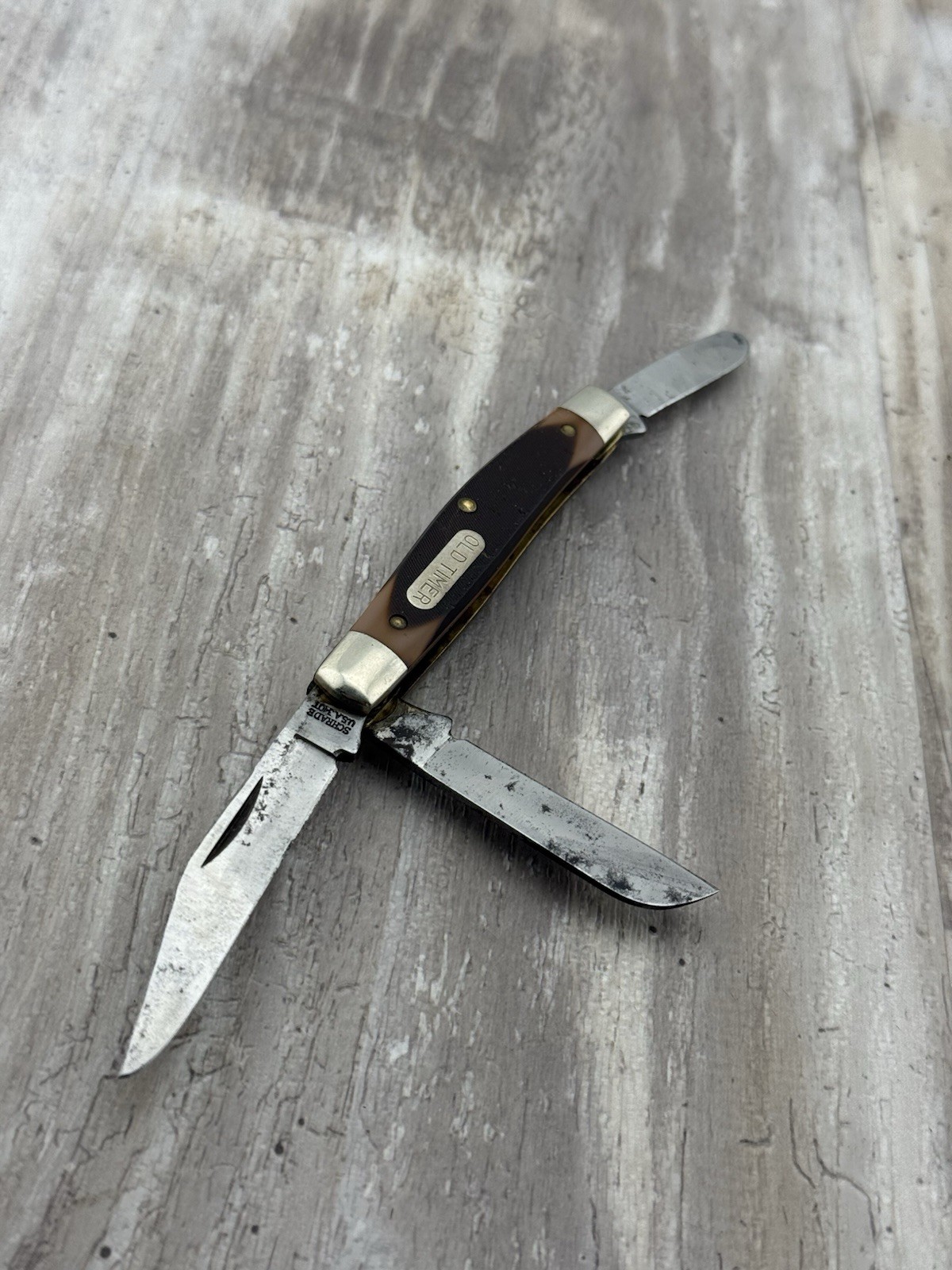 Schrade Old Timer Middleman Stockman 34OT Folding Pocket Knife USA