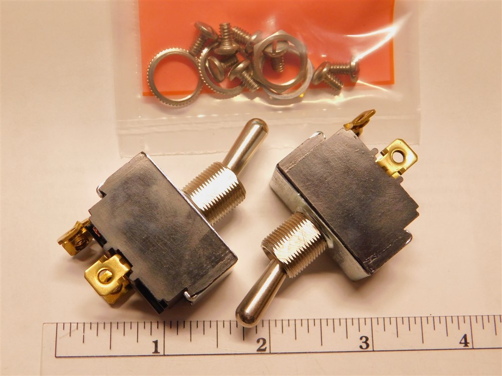 2 Arcolectric / Cole Hersee 80,000 DPDT 20A 125-277V Industrial Toggle Switches