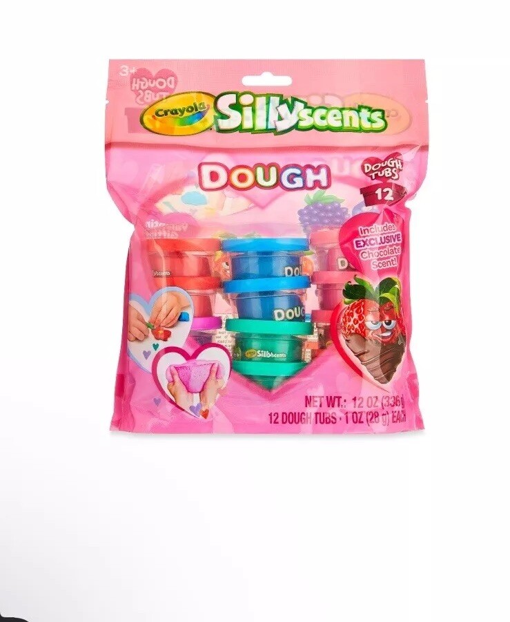 Crayola 12pk Tubs Assorted Colors Exclusive Chocolate Scent Silly Scents Dough
