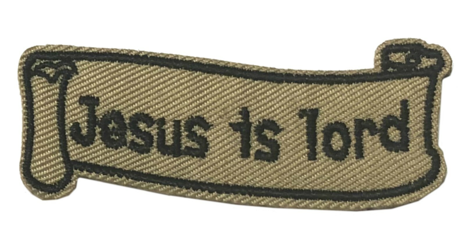Jesus Is Lord Patch Embroidered Iron-On Applique Christian Biker Badge