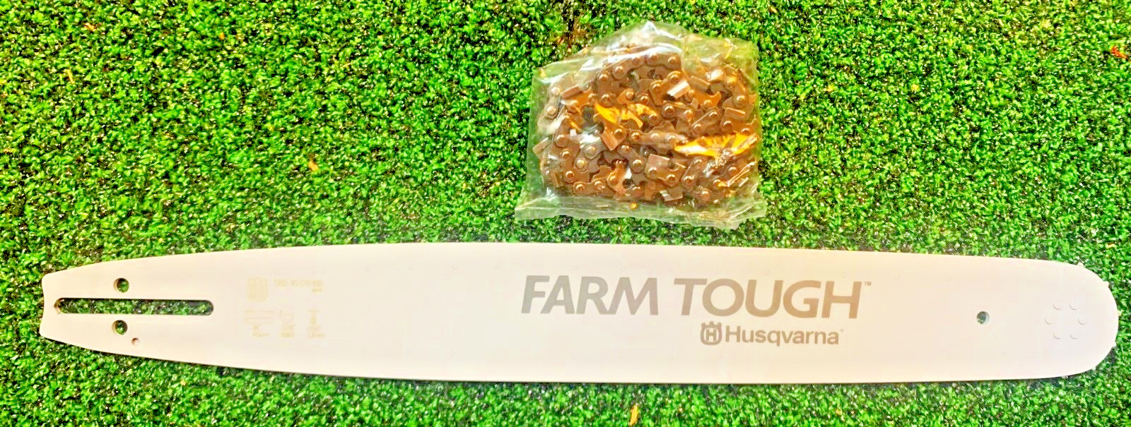 Husqvarna OEM  588556468 18” FARM TOUGH BAR 3/8 .050 68DL & FULL CHISEL CHAIN