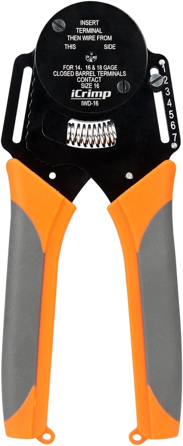 IWISS iCrimp 4 Way Indent Closed Barrel Crimper, 8 Impressions for Deutsch Conta