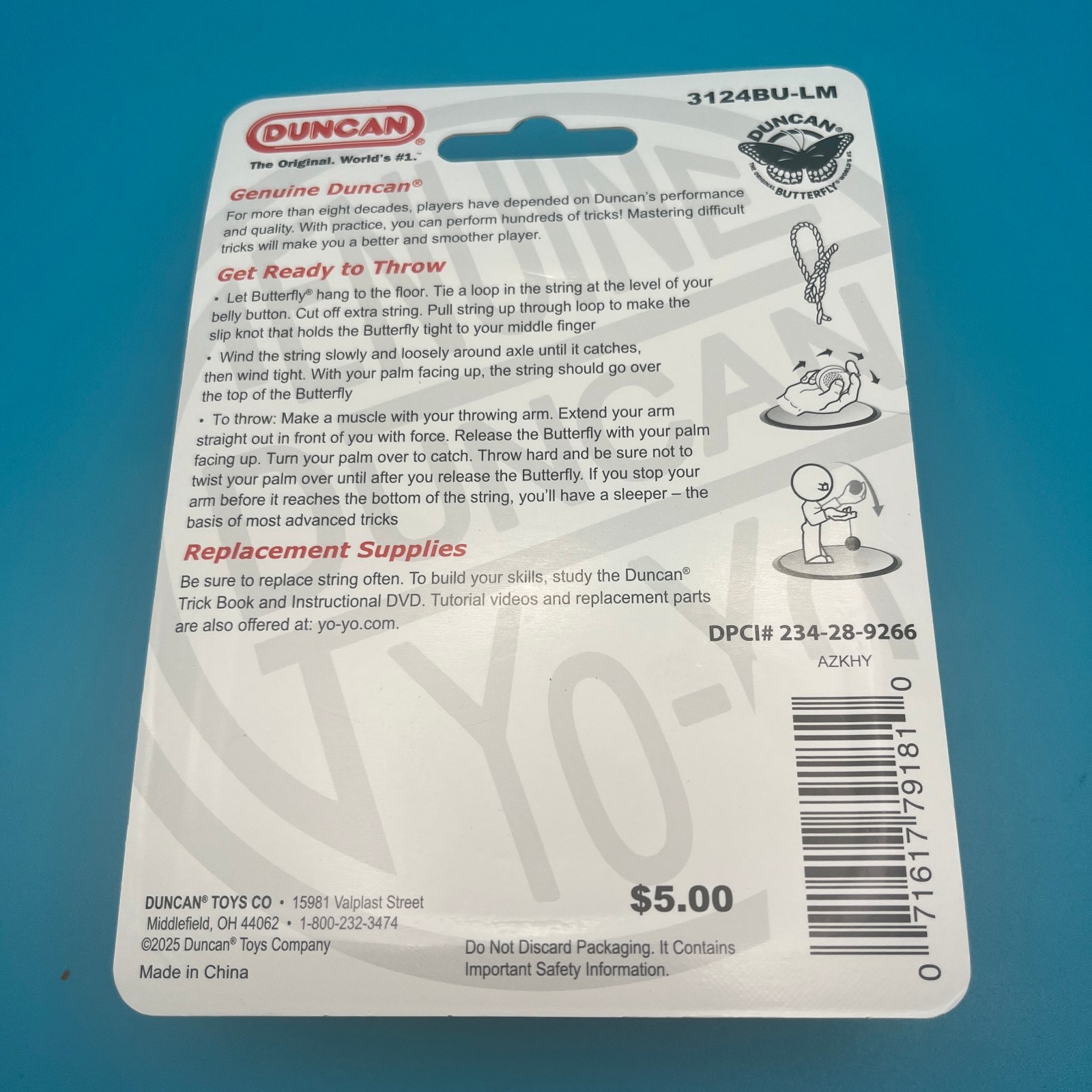 Duncan Yo-Yo Butterfly - Red - NEW SEALED