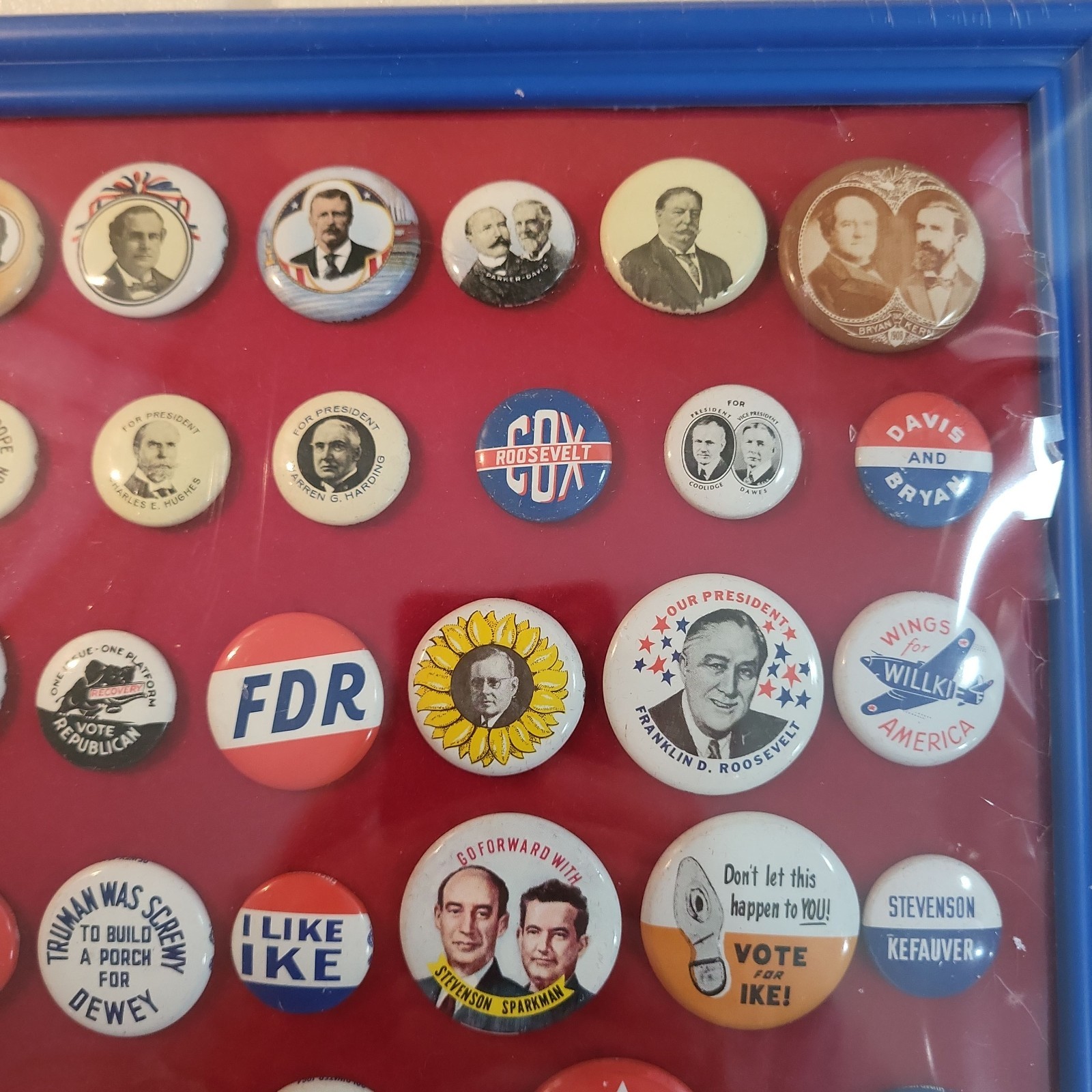 SET OF 38 PRESIDENTAL CAMPAIGN PINS BUTTONS 1972 AMOCO OIL REPRODUCTION