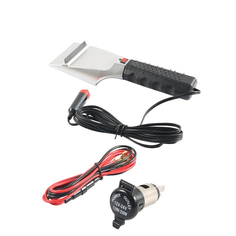 Car Outlet Heated Snow Shovel Set Multifunctional Winter Snowplow Tool