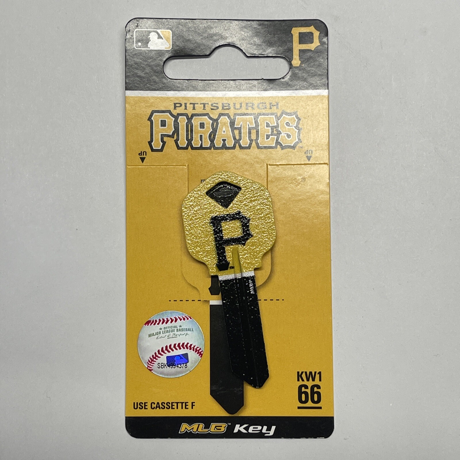 Hillman Fanatix Pittsburgh Pirates Multicolor #66 Brass House/Entry Key Blank