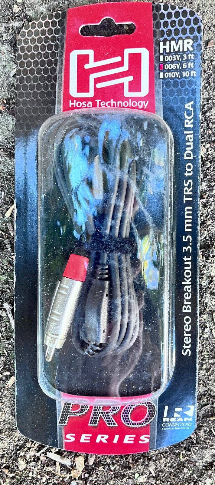 Hosa HMR-006Y pro stereo cable breakout 3.5mm to dual rca 6 ft