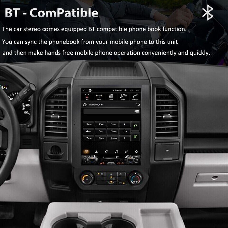 12.1" 4+64GB Car Stereo Radio Auto Android Carplay GPS For Ford F150 2016-2021