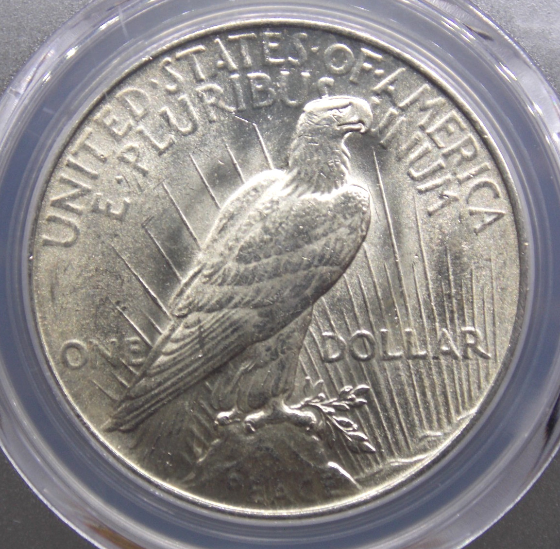 1922 "P" Peace SILVER Dollar $1 PCGS MS63 #167 Uncirculated BU Unc ECC&C, Inc.