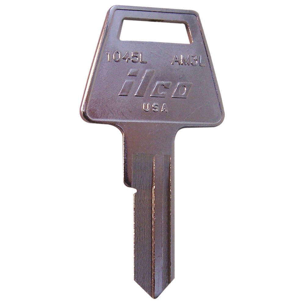 KABA ILCO 1045L-AM3L Key Blank,Brass,1045L-AM3L,PK10 12Z005
