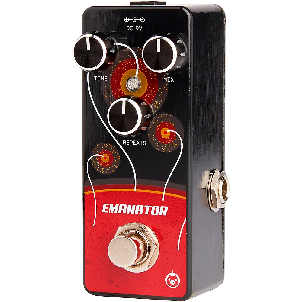 Pigtronix Emanator Delay Effects Pedal Black and Red