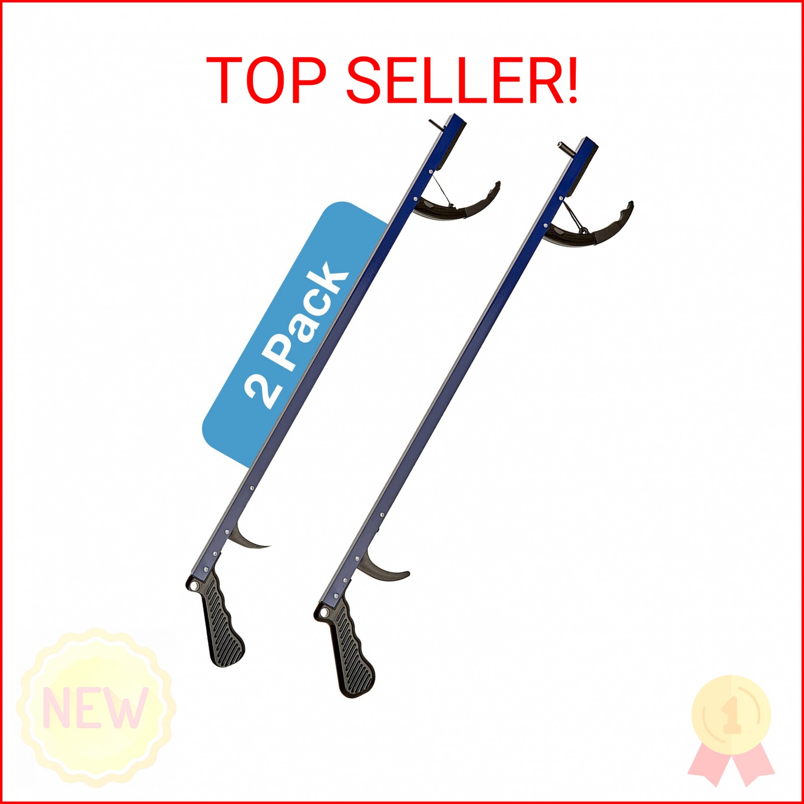 Sammons Preston Reacher, Blue, 26 Inch, Grabber Reacher Tool, Lightweight Trash
