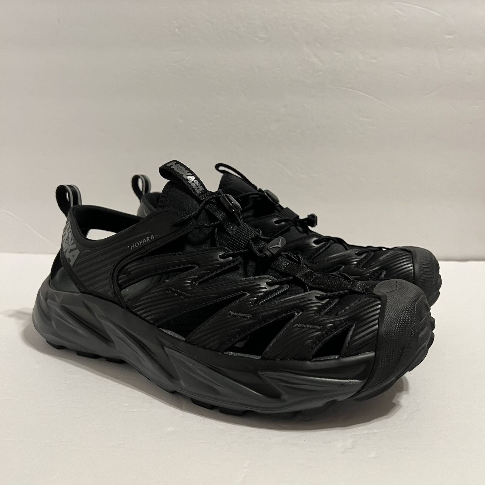 Hoka One One Hopara Men's Sizes Sandals Black Comfort Outdoor Shoes 1106534 BDSD