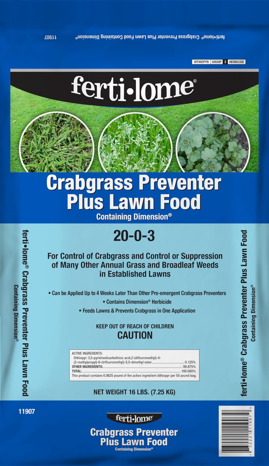 Fertilome Crabgrass Preventer Plus Lawn Food w/Dimension 20-0-3