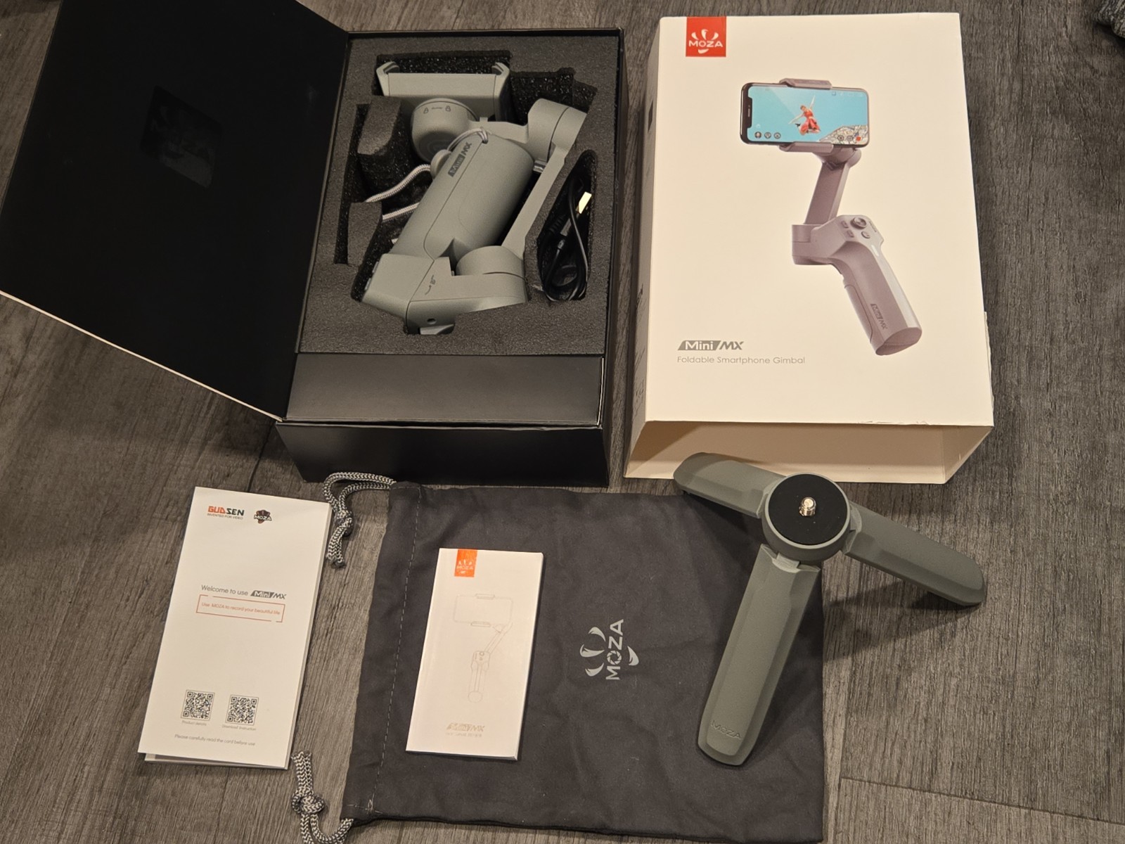 MOZA Mini MX Smartphone Gimbal Stabilizer 3 Axis Foldable Handheld Compact