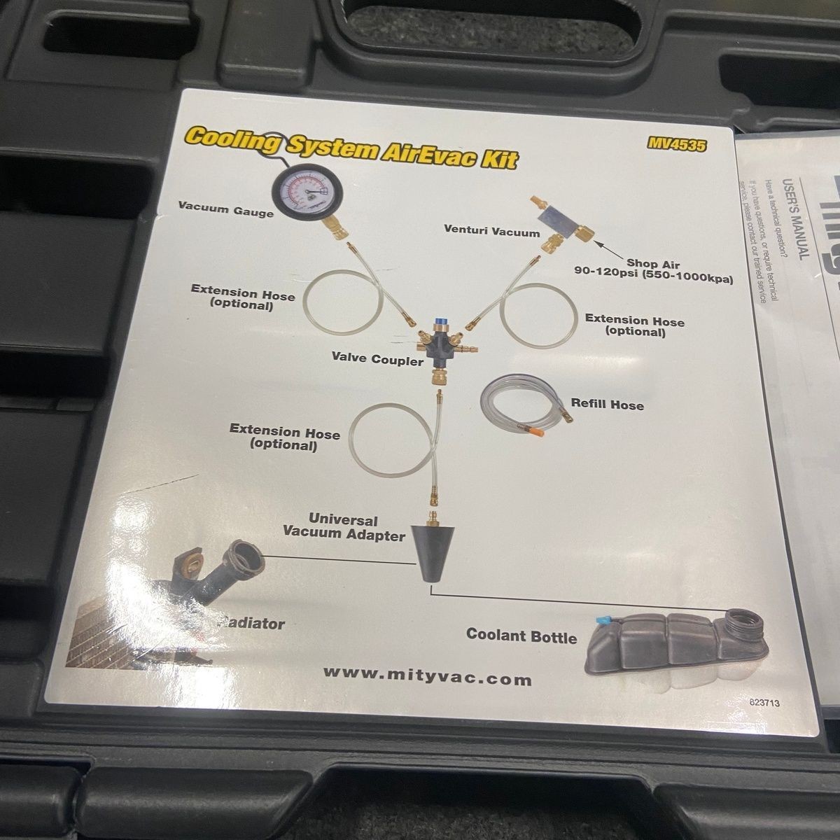 Mityvac MV4535 Cooling System Air Evacuation & Refill Kit