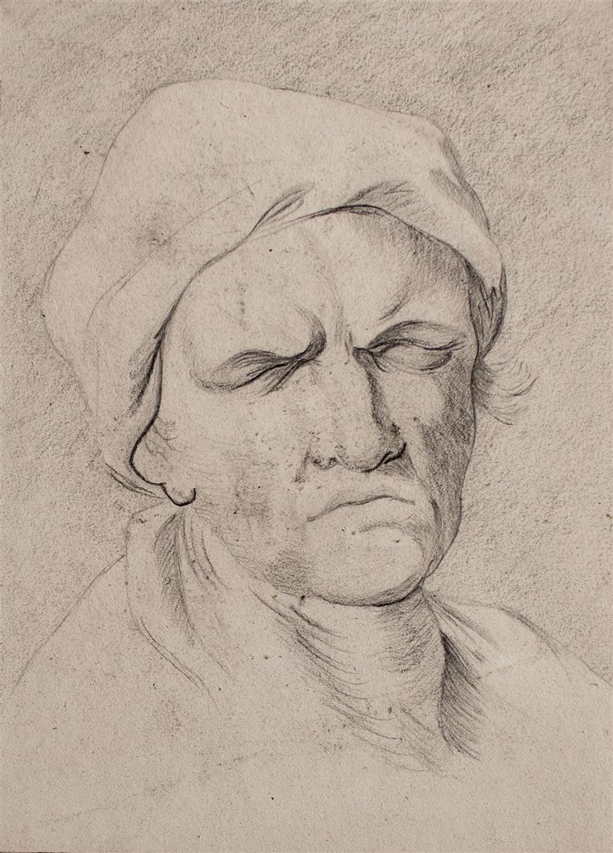Man Portrait Death Portrait Scholar? unknown unique drawing late 18th century