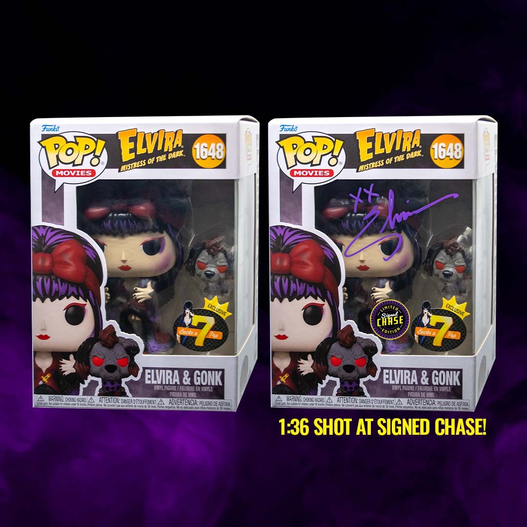 Funko Pop Elvira & Gonk (Moonlight) 1648 *Chance at Signed Chase* 7BAP Exclusive