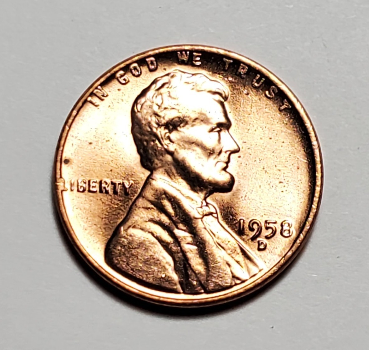 1958 D LINCOLN WHEAT PENNY UNC #P3399