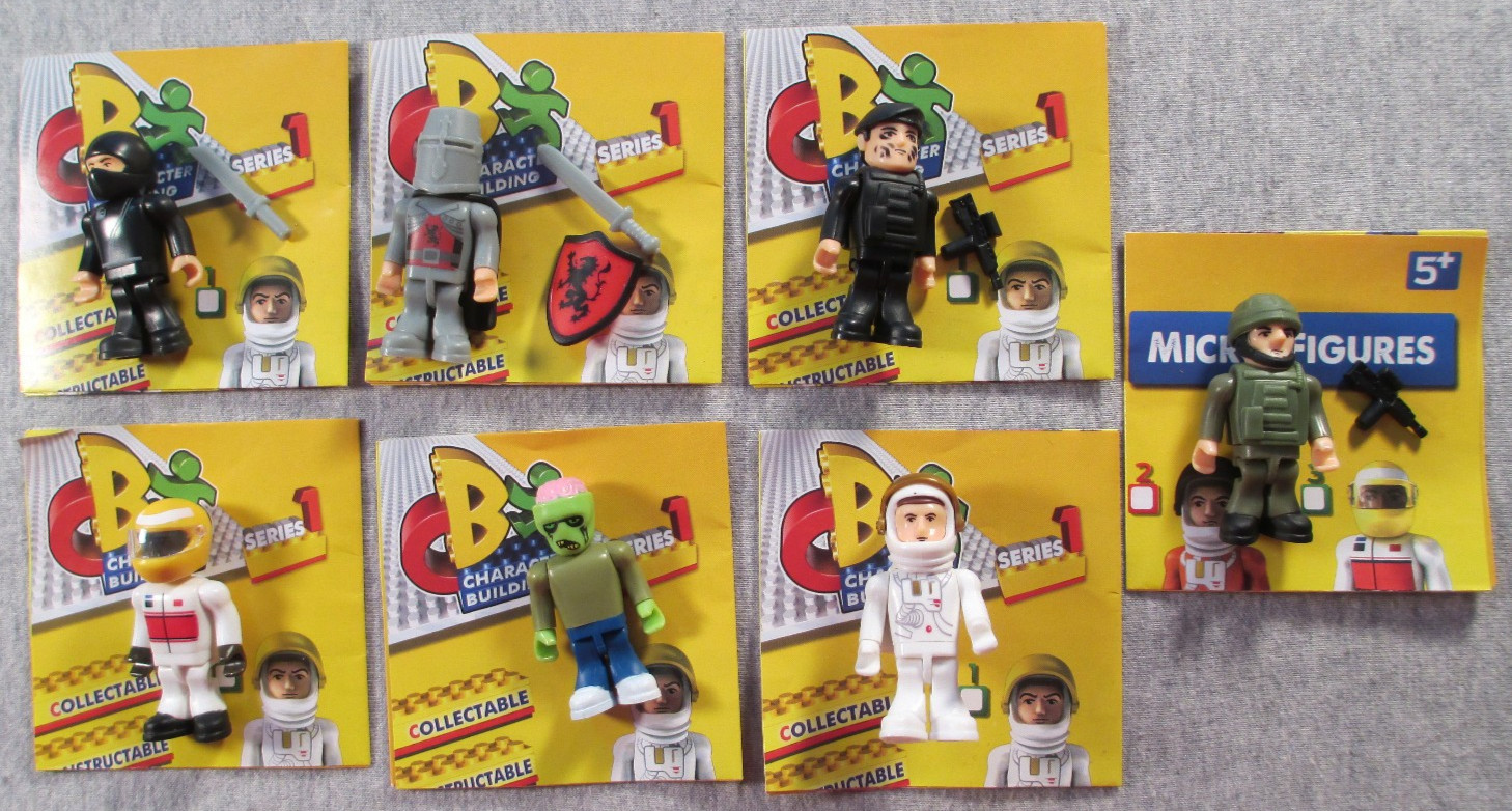 CB Character Building series 1 Loose (1-3/4" inch) micro-figure lot x 7