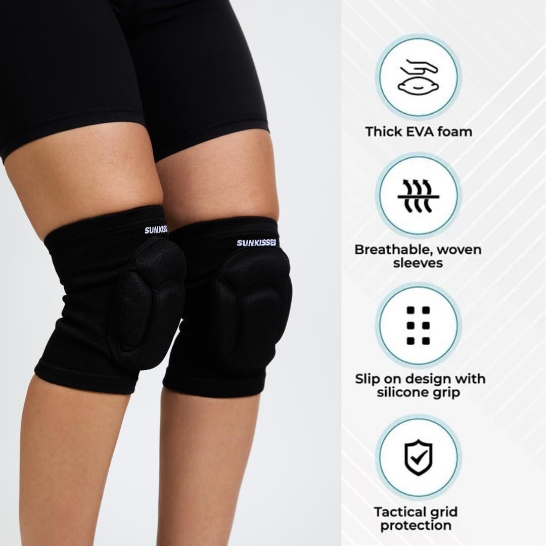 Knee Pads, Thick Sponge Anti-Slip, Collision Avoidance Knee Sleeve Small