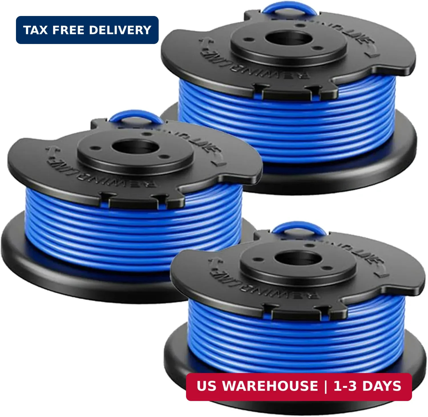 3Pack .065" String Pre-Wound Spool Compatible with Hart Auto-Feed String Trimmer