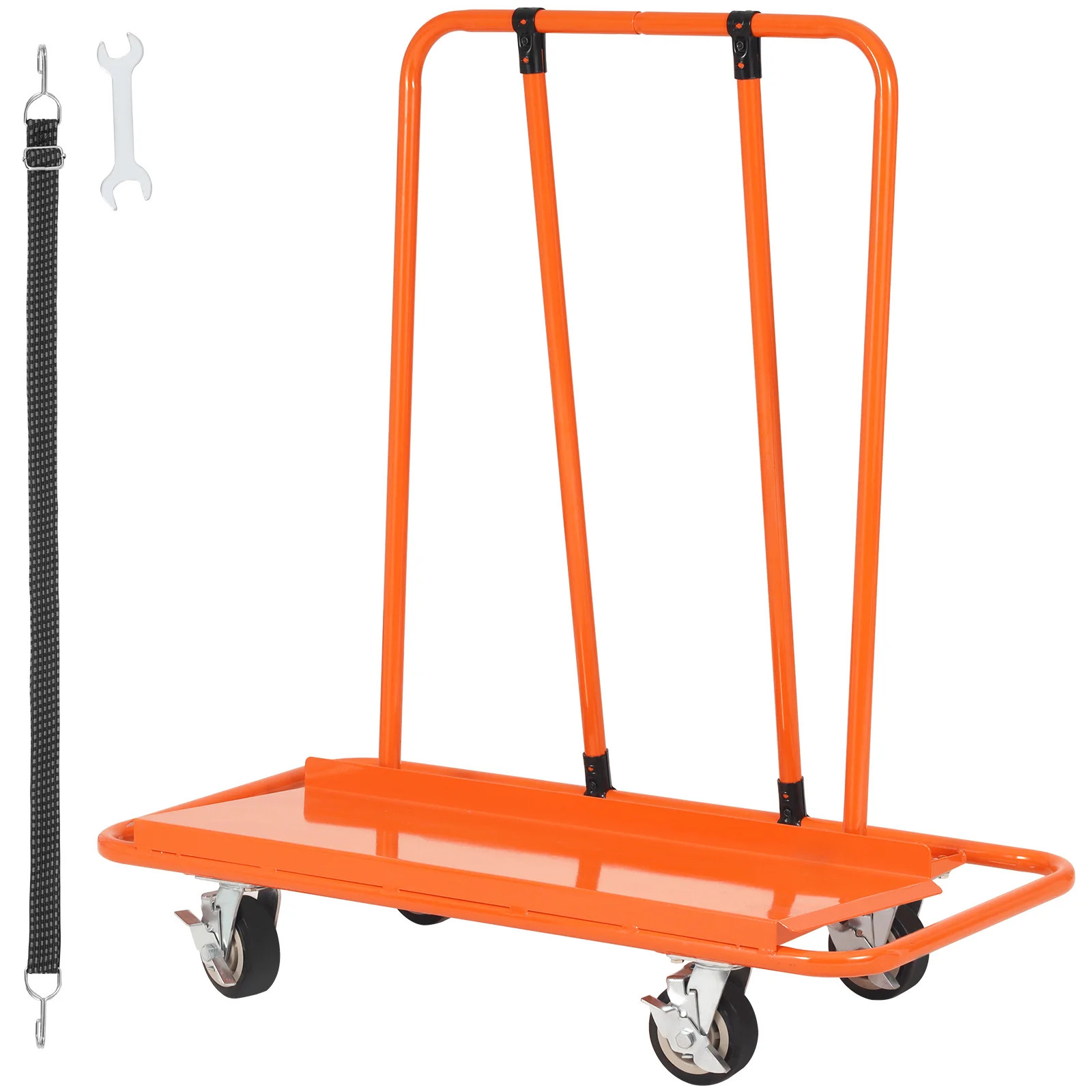3000LBS Panel Dolly Drywall Sheet Cart with Deck & 5" Swivel Wheels Handling