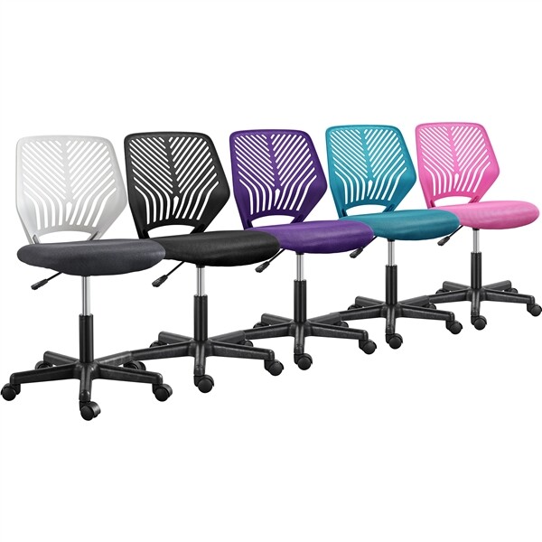 Armless Study Chair Mesh Desk Task Chair Kids Student Study in Home School