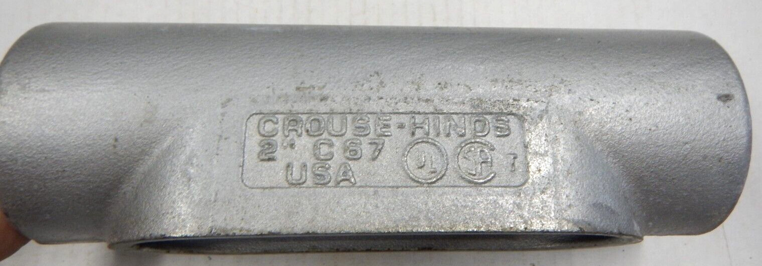 (2) Crouse-Hinds C67 2" "C" Conduit Bodies NEW