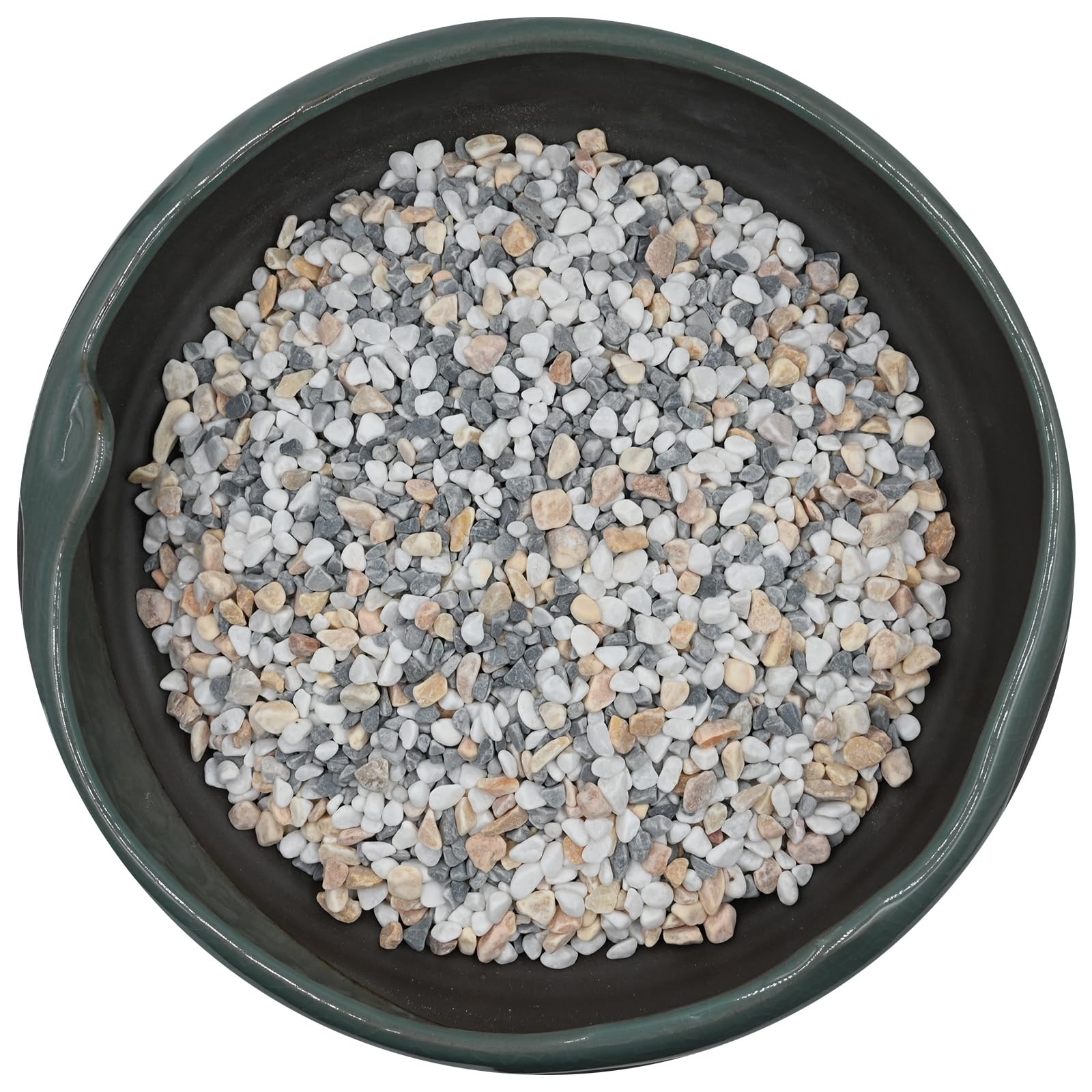 15 LBS GreyMixed Pea Gravel, Natural Succulent and Cactus Gravel Pebbles, Peb...