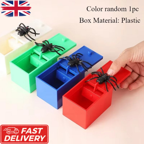 Spider In A Box Prank plastic Scare Box Toy Trick Scary Halloween Party Pro Gift