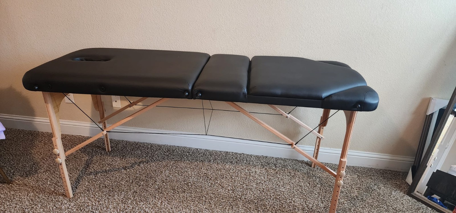 Luxton Home Premium Memory Foam Massage Table, Easy Set Up, Foldable & Portable