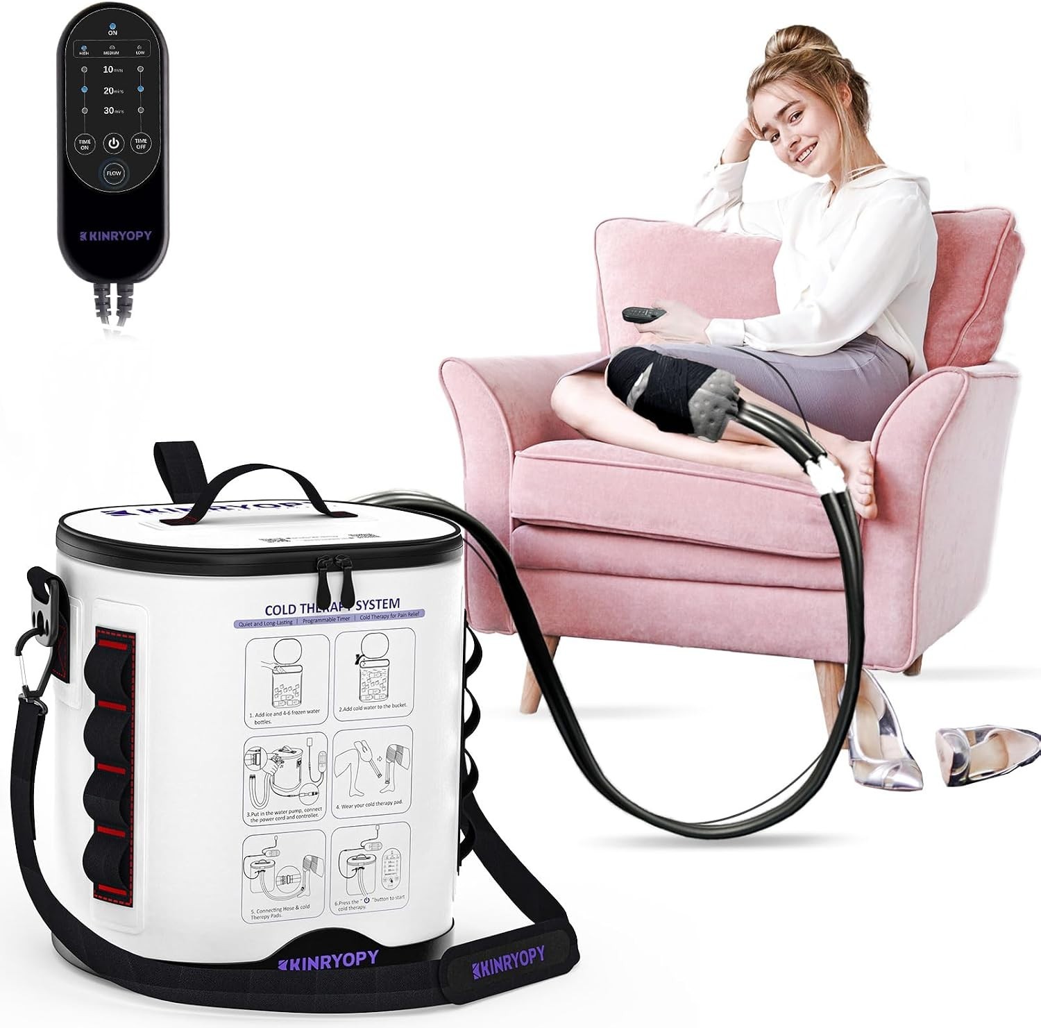 Cold Therapy Machine Programmable Timer Portable Ice Machine Knee After Surgey