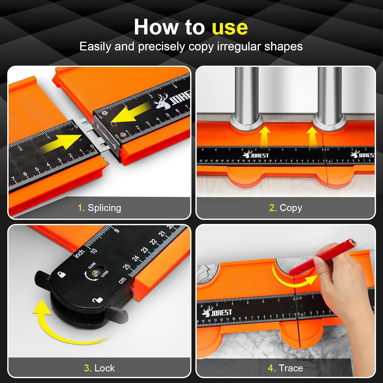 Connectable Contour Gauge Measuring Tool