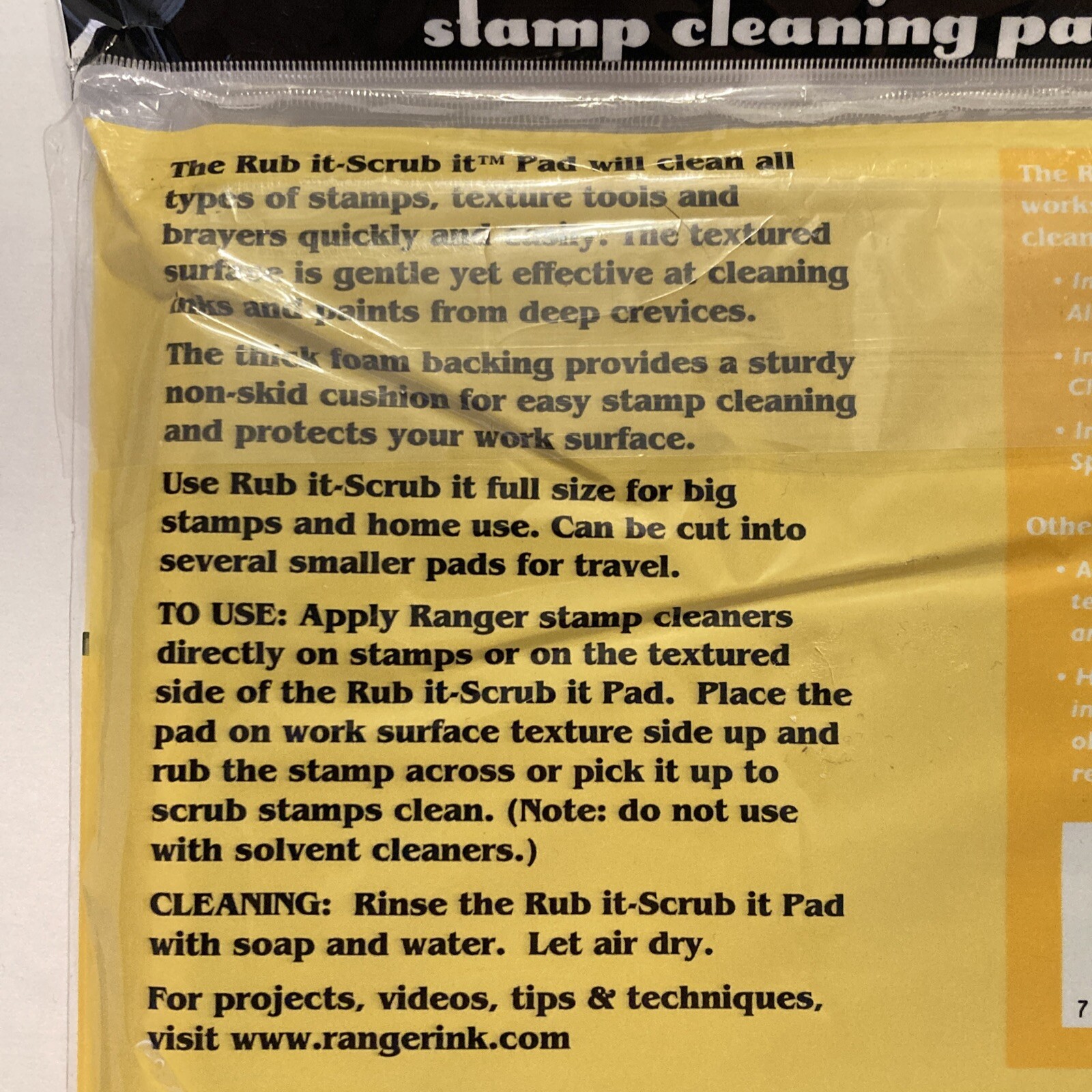 Stamp Cleaning Pad Inkssentials Rub It Scrub It Ranger