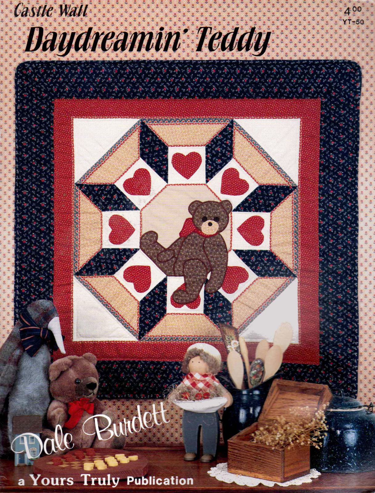 Daydreamin Teddy Quilt Wall Hanging Full Size Temple Quilting Pattern Book NEW