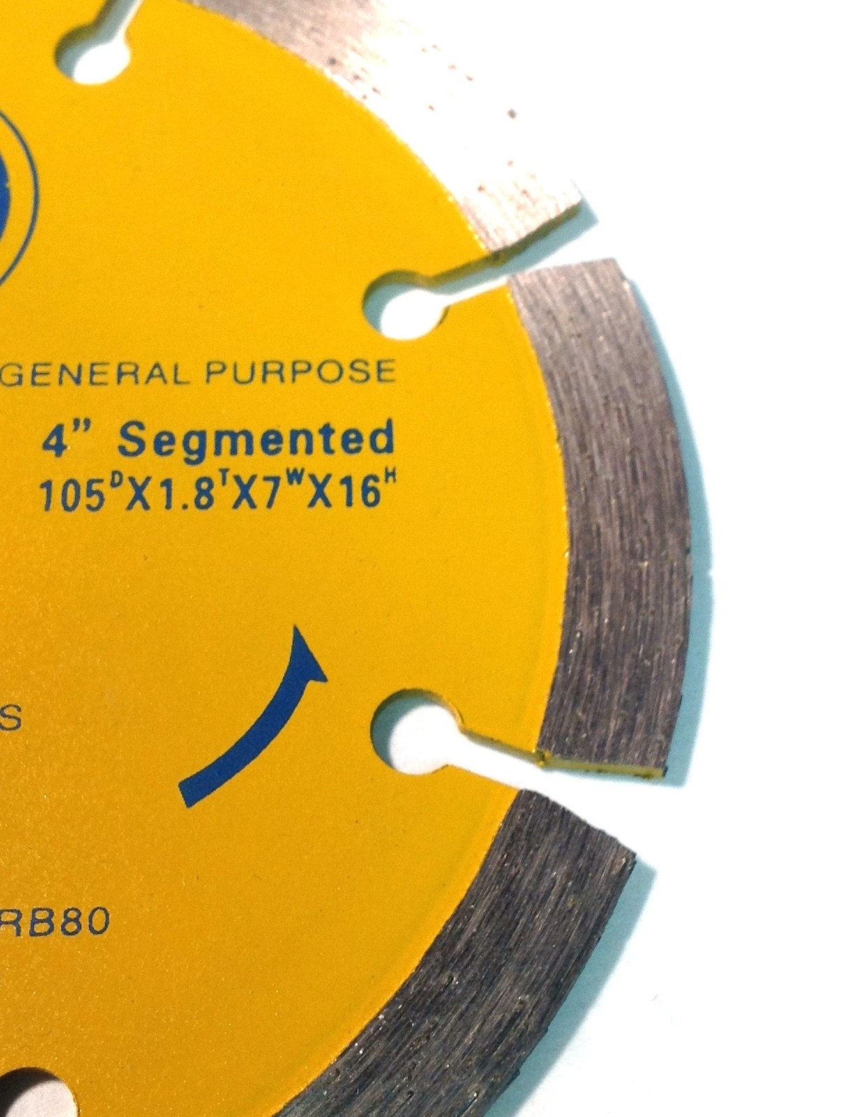 4" GA Diamond Saw Blade Segmented for Granite & General Purpose DB3779